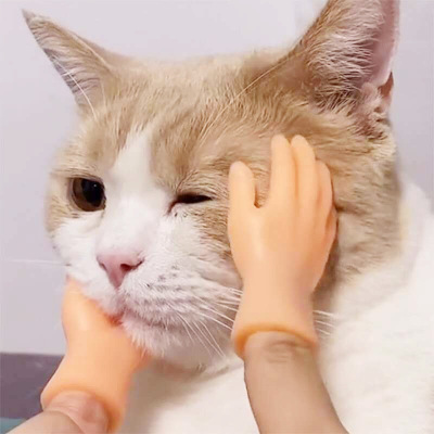 Cat Petting Small Hand TikTok Same Style Small Hand Tangjiao Small Finger Pet Toy Creative Funny Left Hand Right Hand