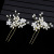 Cross-Border Hot Selling Handmade Hairpin Pearl Diamond Flower U-Shaped Hair Clip Headdress Bridal Wedding Accessories Hair Accessories
