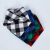 Amazon Hot Sale Pet's Saliva Towel Dog Triangular Binder Double Pure Cotton Plaid Pet Scarf Headscarf Customization