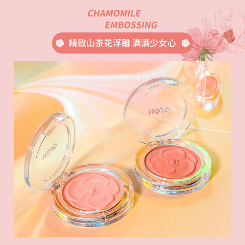 Hojo8121 Skin Beauty Silky Seductive Color Blush Delicate Clothing Light Color Rendering Powder Delicate Eye Shadow Blush Dual-Use