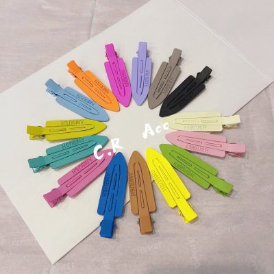 Zhao Lusi Same Hair Clip Candy Color Seamless Hair Beauty Clip Subnet Red Girl Side Clip Duckbill Clip Bangs Hairpin