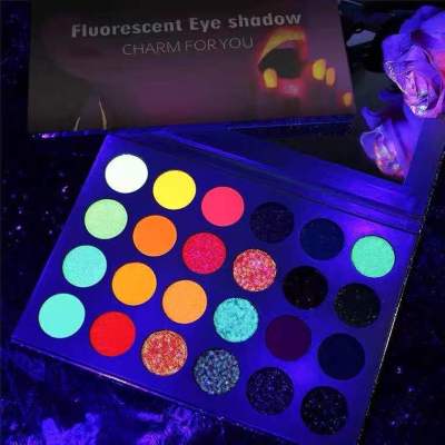 Fluorescent Eye Shadow Stage Makeup Colorful Multicolor Makeup Palette Shimmer Matte Glitter Luminous Eye Shadow Plate