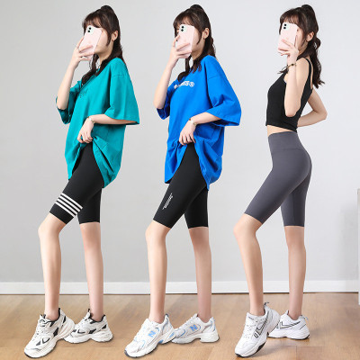 Five Points Hip Raise Slim Fit Shark Pants Women's Thin Outer Wear Anti-Exposure Bottom Shorts Thin and Breathable Yoga Weight Loss Pants