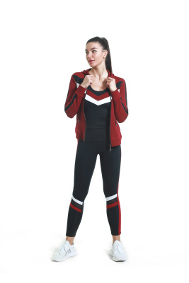 Yoga Clothes for Women 2021 New Spring and Summer Tops Slim Fit Slimming Gym Running Professional Sports Suit Five-Piece Set