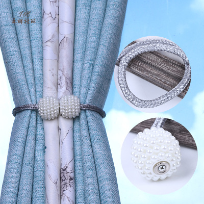 String Pearl Magnetic Snap Curtain Bandage Rope Curtain Accessories Accessories Curtain Magnetic Button Magnetic Snap
