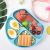 Plate Integrated Children's Tableware Compartment Silicone Bowl Babies' Sucking Bowl Feeding Tableware Eat Learning Set