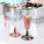Disposable Bronzing Champagne Glass Plastic Edge Plated Red Wine Glass Ice Cream Cup for Tasting Rose Gold Dessert Cup