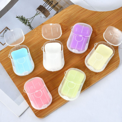 20 PCs Travel Hand Washing Tablets Disposable Soap Slice Mouse Box Soap Flake Portable Cleaning Soap Tablets Foreign Trade