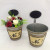 European Style Distressed Belt Small Blackboard Iron Bucket Paste Linen Font Flower Pot Table Decorative Ornaments Craft