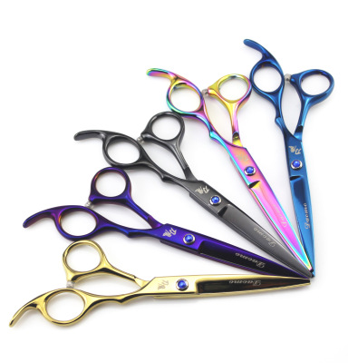 6.0-Inch Color Hairdressing Scissors Hairdressing Scissors Foreign Trade Wholesale Scissors Set