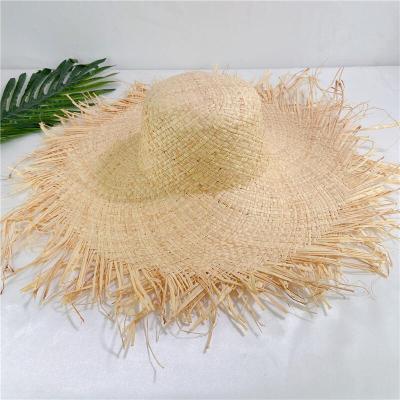 Summer Ins Travel Vacation Style Raffia Straw Hat Women's Big Brim Sun-Proof Frayed Temperament Beach Hat