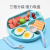 Plate Integrated Children's Tableware Compartment Silicone Bowl Babies' Sucking Bowl Feeding Tableware Eat Learning Set
