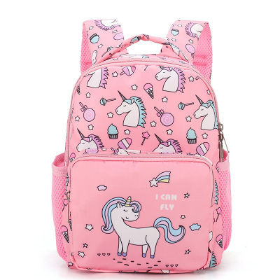 2021 New Children's Backpack Cartoon Cute Unicorn Baby's Backpack Kindergarten Backpack Factory Direct Sales