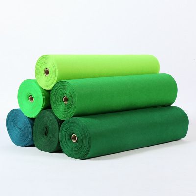 Customized Color 1mm Non-Woven Fabric Hotel Banquet Decoration Felt Material Color Craft Chemical Fiber Felt Cloth Wholesale