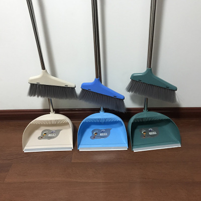 Dustpan Set with Scraper Teeth Household Single Broom Non-Viscous Plastic Broom Set Magic 8605