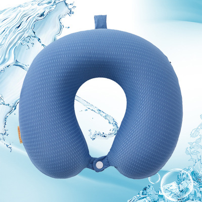 U-Shape Pillow Summer Memory Foam Ice Silk Cervical Pillow Ice Silk Slow Rebound Office Neck Pillow Neck Pillow Afternoon Nap Pillow