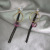 925 Silver Needle Black Korean Dongdaemun Elegant Long Fringe Earrings Stud Earrings Female Stall Supply