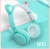 Internet Celebrity Live Broadcast New Cat Ears Luminous Headset Bluetooth Headset Wireless with FM Card Colorful LED Lights