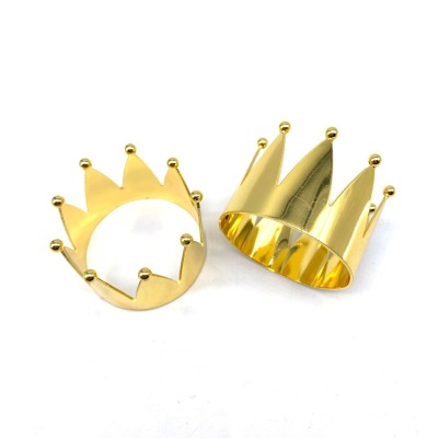 Hot Sale Hotel Banquet Metal Crown Napkin Ring Napkin Ring Napkin Ring Crown for Napkin Napkin Ring