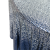 Elegant Sequin Table Cloth, Silver and Navy Two Colors Gradi