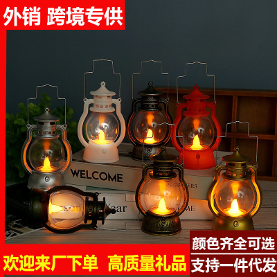 Halloween Decoration Retro Small Oil Lamp Christmas Gift Small Horse Lamp Creative Bar Ghost Festival Atmosphere Layout
