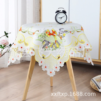 Easter Embroidered Tablecloth Tablecloth Printed Tablecloth Nordic Style Table Cloth Coffee Table Cloth Table Mat