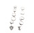 Foreign Trade Exclusive for European and American Retro Elephant Leaf Ring Set 11-Piece Set Knuckle Ring Ring Wholesale