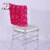 Popular sale satin rosette embroidered wedding chair cover