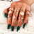 Europe and America Cross Border New Knuckle Ring Creative Retro Figure Diamond-Studded Ring Set Snake Ring 10-Piece Set