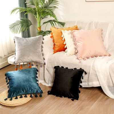 2021 New Super Silky Ins Wind Pillow Cover Bright Velvet Cushion Handmade Exquisite Affordable Luxury Style