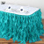 Wicker Table Skirt Organza Ruched Taffeta Tablecloth for Wedding Party Decoration 14ft * 30inchs