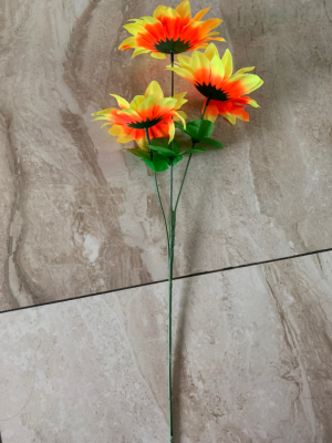 one single Stem sunflower artificial flower home decoration X3