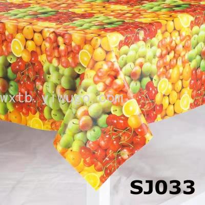 New PVC Crystal Printed Tablecloth Waterproof and Oil-Proof Tablecloth Factory Direct Sales