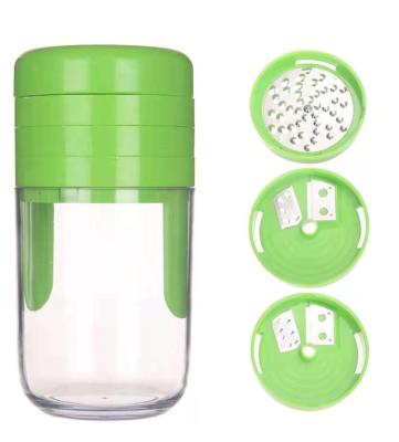 Three-in-One Rotating Cup Three-in-One Grater Cold Dish Slicer Multi-Functional Grater Chopper Shredded Vegetable Machine