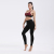 Comfortable Nude Feel Seamless Hip Lifting Bodybuilding Yoga Pants Women's Outer Wear High Elastic Running Sports Ninth Pants Training Pant Black