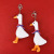 Big White Geese Schoolbag Pendant Creative Cute Cartoon Unique Keychain Female Plush Doll Backpack Small Ornaments Wholesale