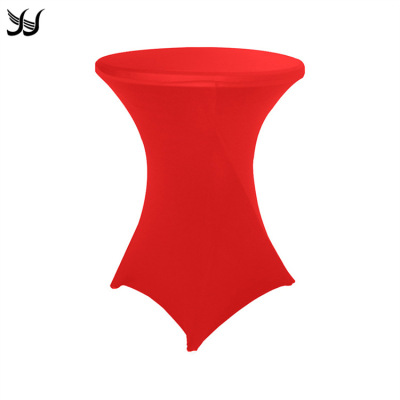 Factory Direct Sales Amazon Hot Sale round Customizable Banquet Bar Elastic Table Cover