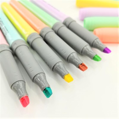 Multifunctional Pen Head Fluorescent Pen 3 Lines Writing Fluorescent Pen 12 Colors Fluorescent Pen H-9601