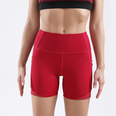 Nude Feel High Waist Workout Shorts Fifth Pants Women's Casual Stretch Hip Lift Body Shaping Yoga Shorts Factory Direct Sales