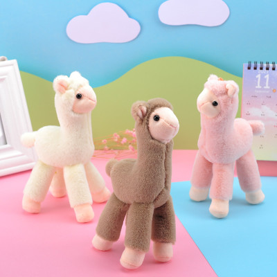 Cute Alpaca Grass Mud Horse Prize Claw Doll Plush Key Chain Backpack Doll Schoolbag Pendant Taobao Supply Wholesale