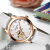 2021 New Luxury Mechanical Watch Milan Strap Korean Style Heart-Shaped Hollow Mechanical Watch Diamond Women's Watch