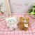 INS Simple Bear Schoolbag Pendant Cute Plush Doll Stupid Cute Doll Keychain Bag Accessories Fashion