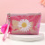 2021 New Sequined Chrysanthemum Flat Bag Portable More than Cosmetic Bag Styles Travel Goods Storage Bag Laser