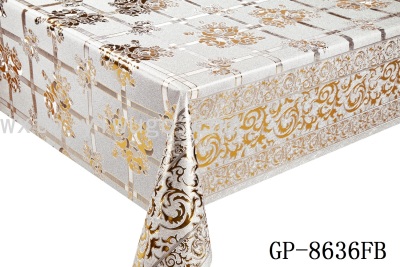 New Fashion PVC Bronzing Tablecloth Waterproof And Oil-Proof Tablecloth Factory Direct Sales