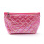 SOURCE Supply Portable Pu Cosmetic Bag Pu Embroidered Plaid Portable Storage Bag Color Laser Toiletries Lipstick