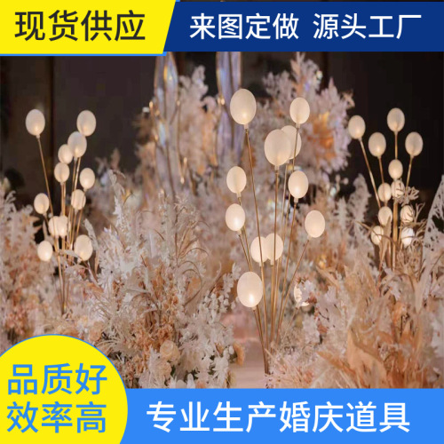 new wedding iron electroplating dragon ball bulb apple tree road lead light wedding runway layout