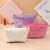 SOURCE Supply Portable Pu Cosmetic Bag Pu Embroidered Plaid Portable Storage Bag Color Laser Toiletries Lipstick