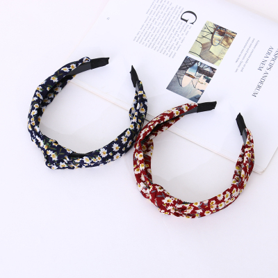 Japanese Style Vintage Small Floral Headband Female Mori All-Match out Hairpin Hair Accessories Female Cute Sweet Hair Band