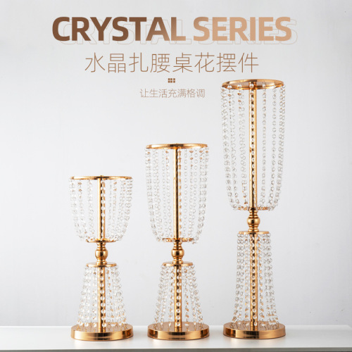 new golden silver waist acrylic crystal road lead wedding venue layout decoration props