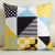 Nordic Geometric Flock Cushion Pillow Ins Style Car Lumbar Support Cushion Office Lunch Break Pillow Bedside Backrest